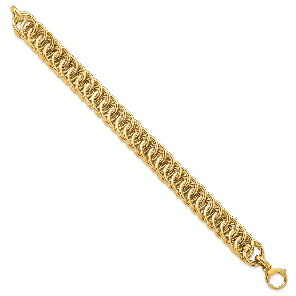 14K Yellow Gold Polished D/C Reversible Bracelet
