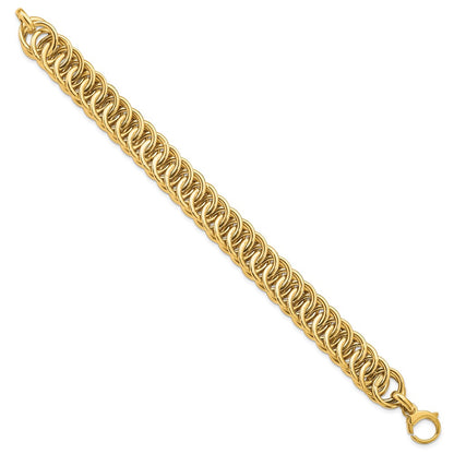 14K Yellow Gold Polished D/C Reversible Bracelet