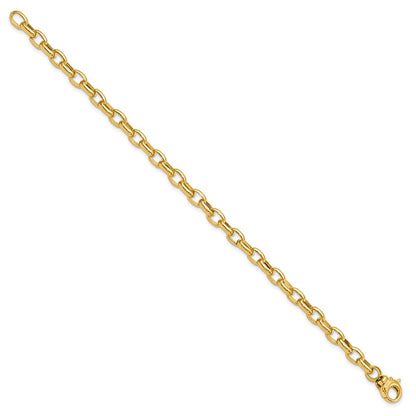 14K Yellow Gold Polished Fancy Link Bracelet