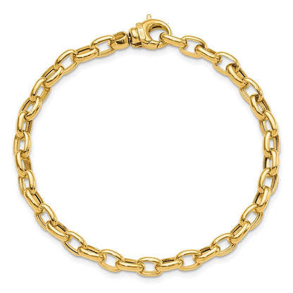 14K Yellow Gold Polished Fancy Link Bracelet