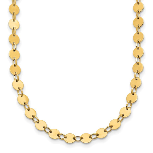 14K Yellow Gold Polished Necklace