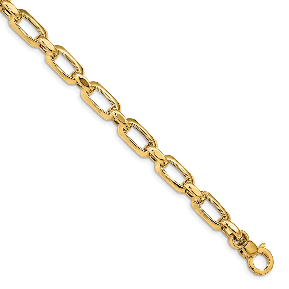 14K Yellow Gold Polished And Textured Bracelet