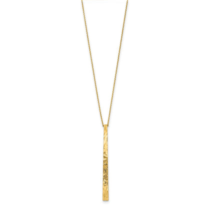14K Yellow Gold Polished D/C Necklace