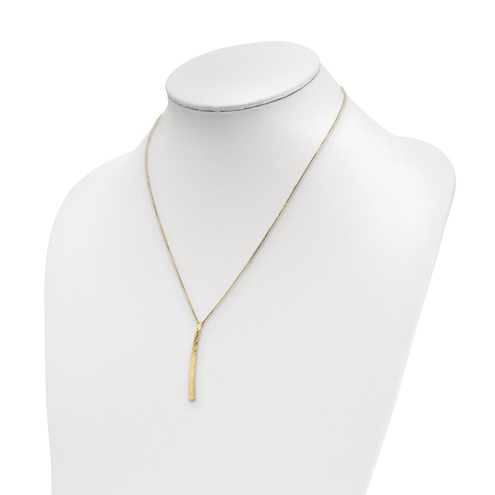 14K Yellow Gold Polished D/C Necklace