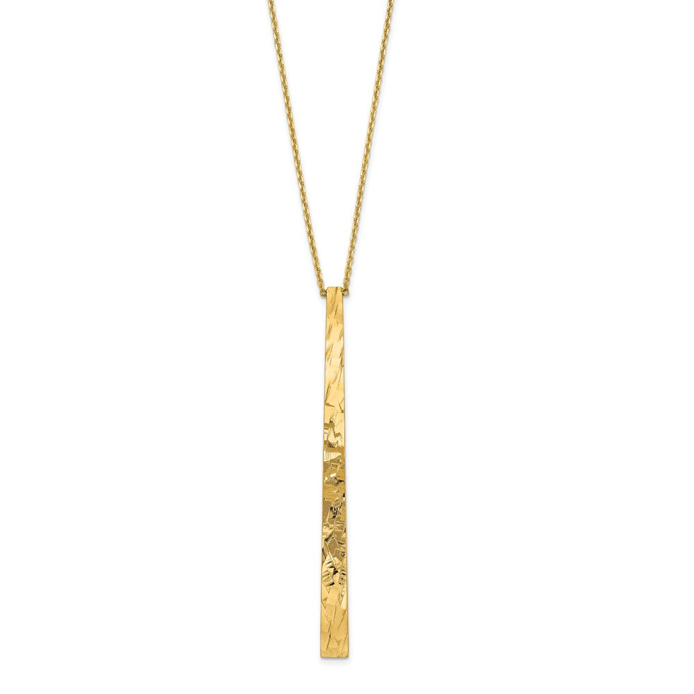 14K Yellow Gold Polished D/C Necklace