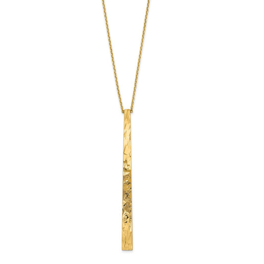 14K Yellow Gold Polished D/C Necklace