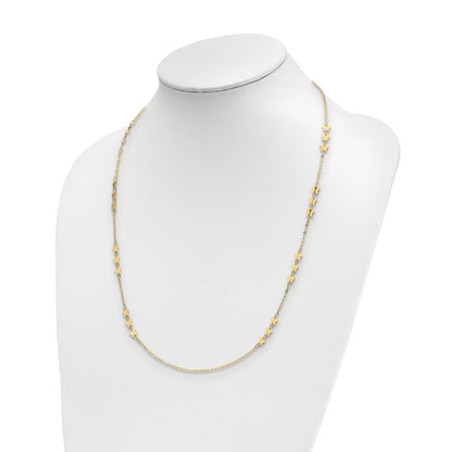 14K Yellow Gold Polished Butterfly Necklace