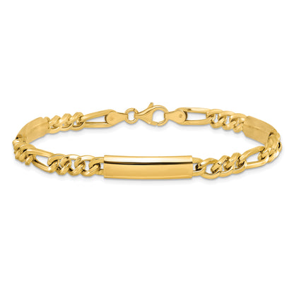 14K Yellow Gold Men'S Polished Fancy Link Bracelet
