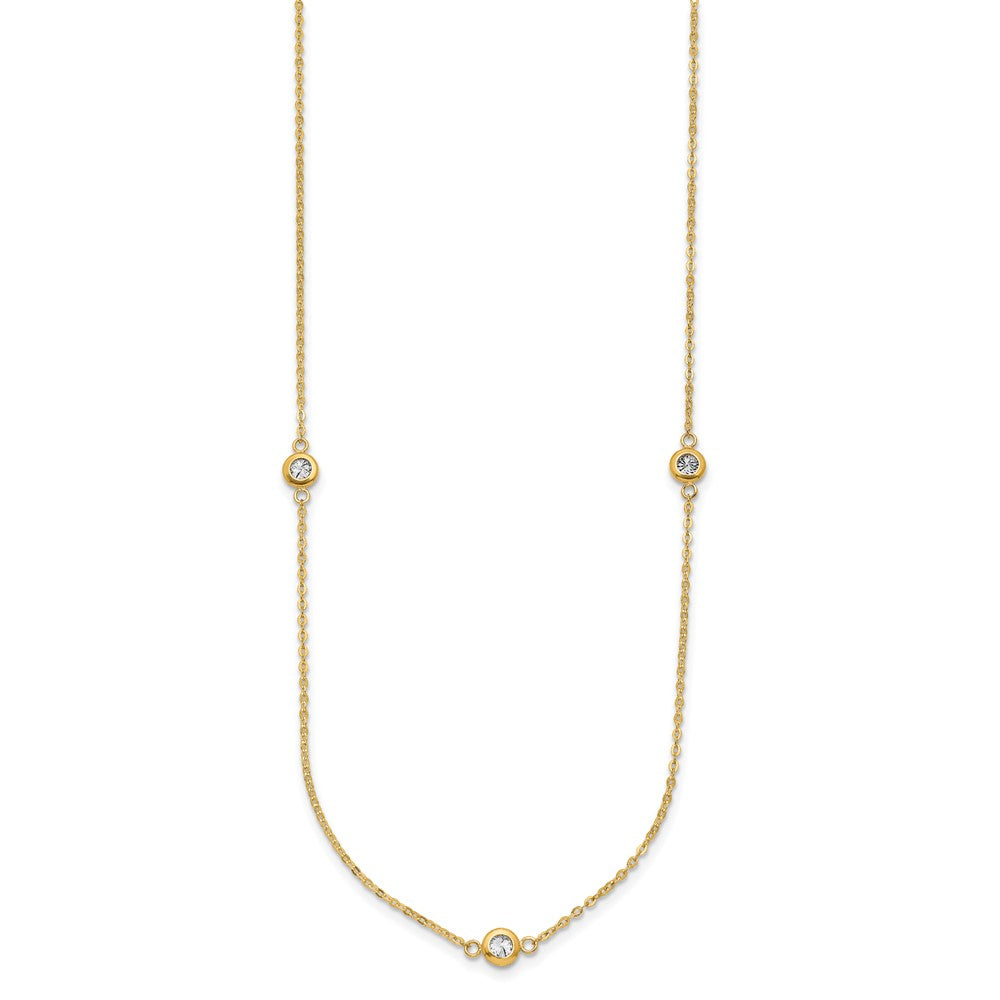 14K Two Tone Polished D/C Necklace