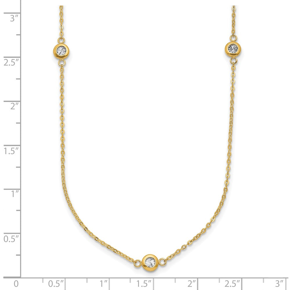 14K Two Tone Polished D/C Necklace
