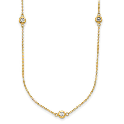 14K Two Tone Polished D/C Necklace