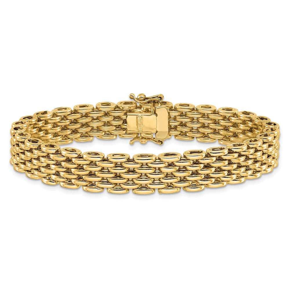 14K Yellow Gold Polished Fancy Bracelet