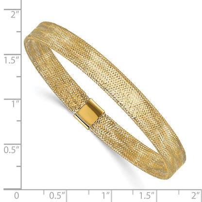 14K Yellow Gold Polished Stretch Bangle