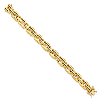 14K Yellow Gold Polished Fancy Link Bracelet