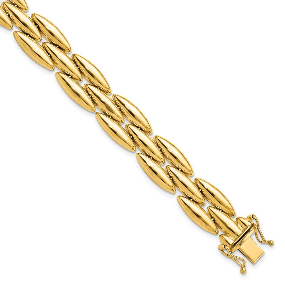 14K Yellow Gold Polished Fancy Link Bracelet