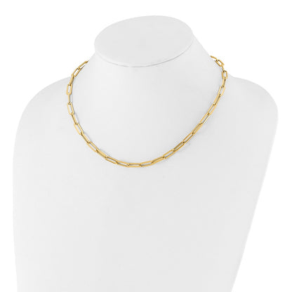 14K Yellow Gold Polished Fancy Link Necklace