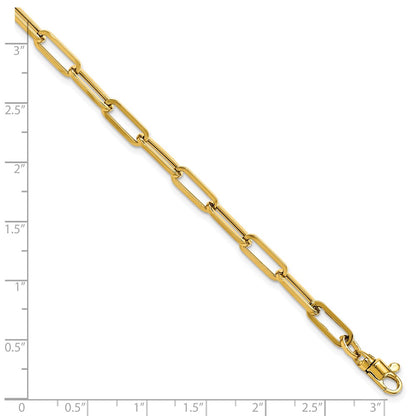 14K Yellow Gold Polished Fancy Link With 1In Ext Bracelet
