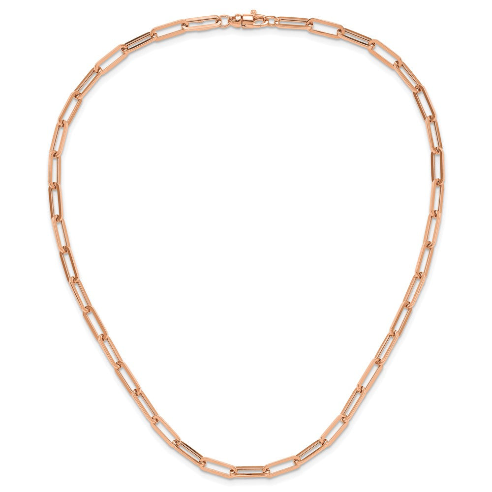 14K Rose Gold Polished Fancy Link Necklace