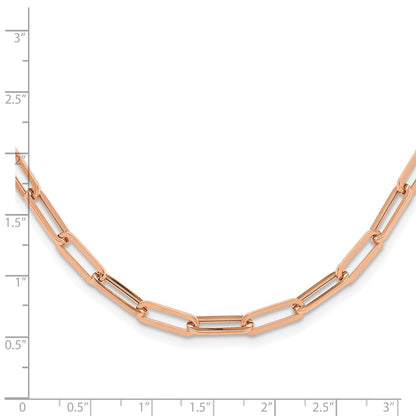 14K Rose Gold Polished Fancy Link Necklace