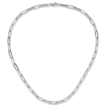 14K White Gold Polished Fancy Link Necklace