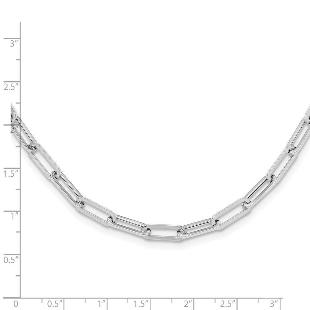 14K White Gold Polished Fancy Link Necklace