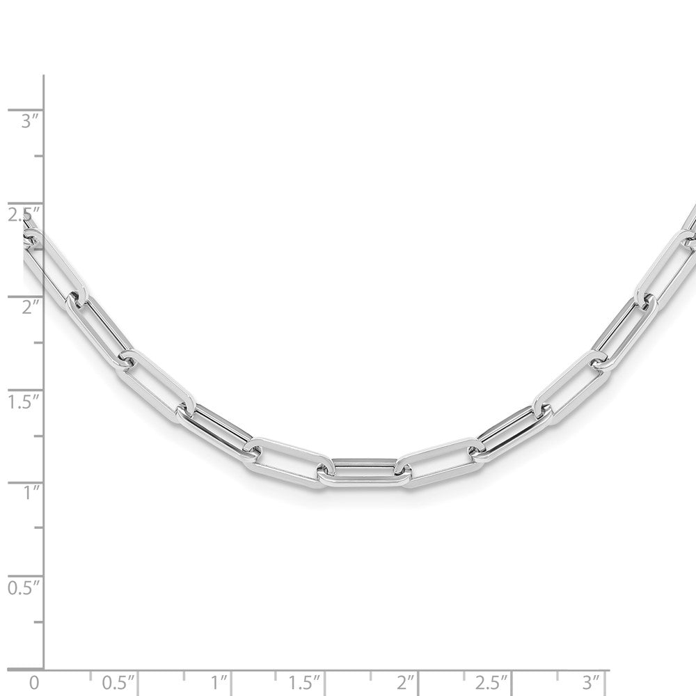 14K White Gold Polished Fancy Link Necklace