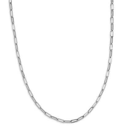 14K White Gold Polished Fancy Link Necklace