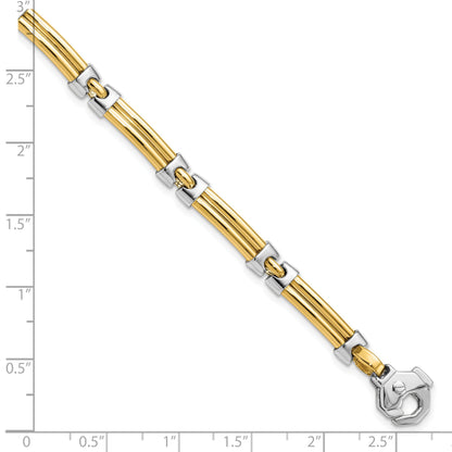 14K Two Tone Polished Bracelet