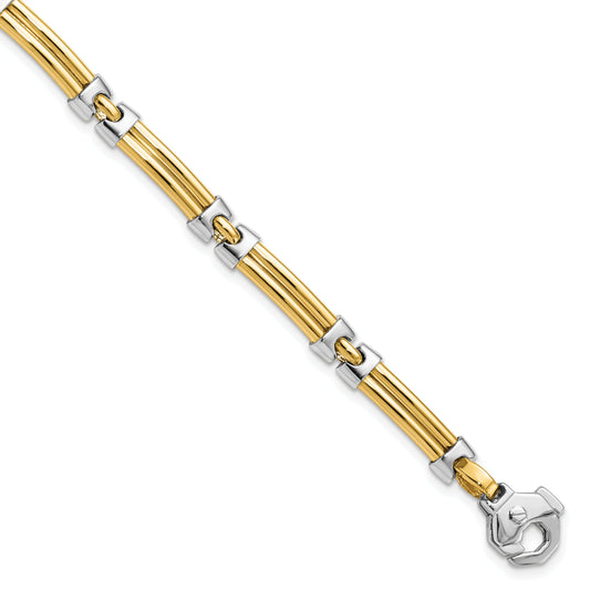 14K Two Tone Polished Bracelet