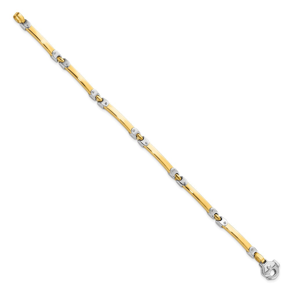 14K Two Tone Polished Bracelet