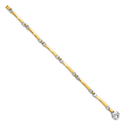14K Two Tone Polished Bracelet