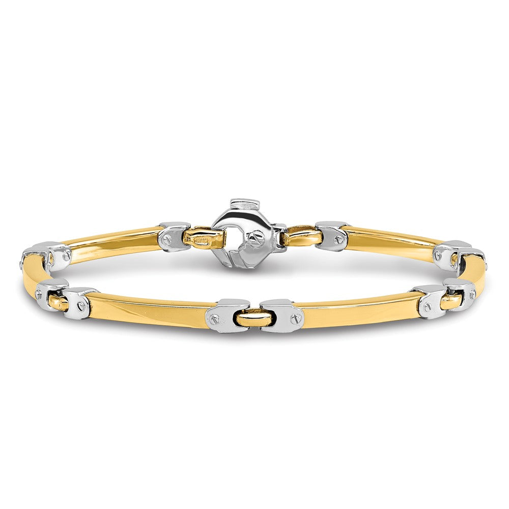 14K Two Tone Polished Bracelet