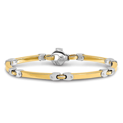 14K Two Tone Polished Bracelet
