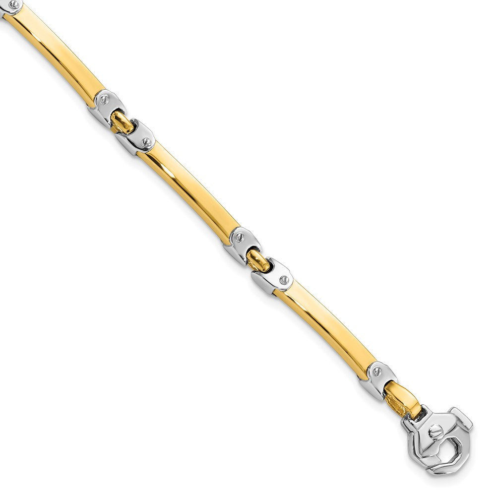 14K Two Tone Polished Bracelet