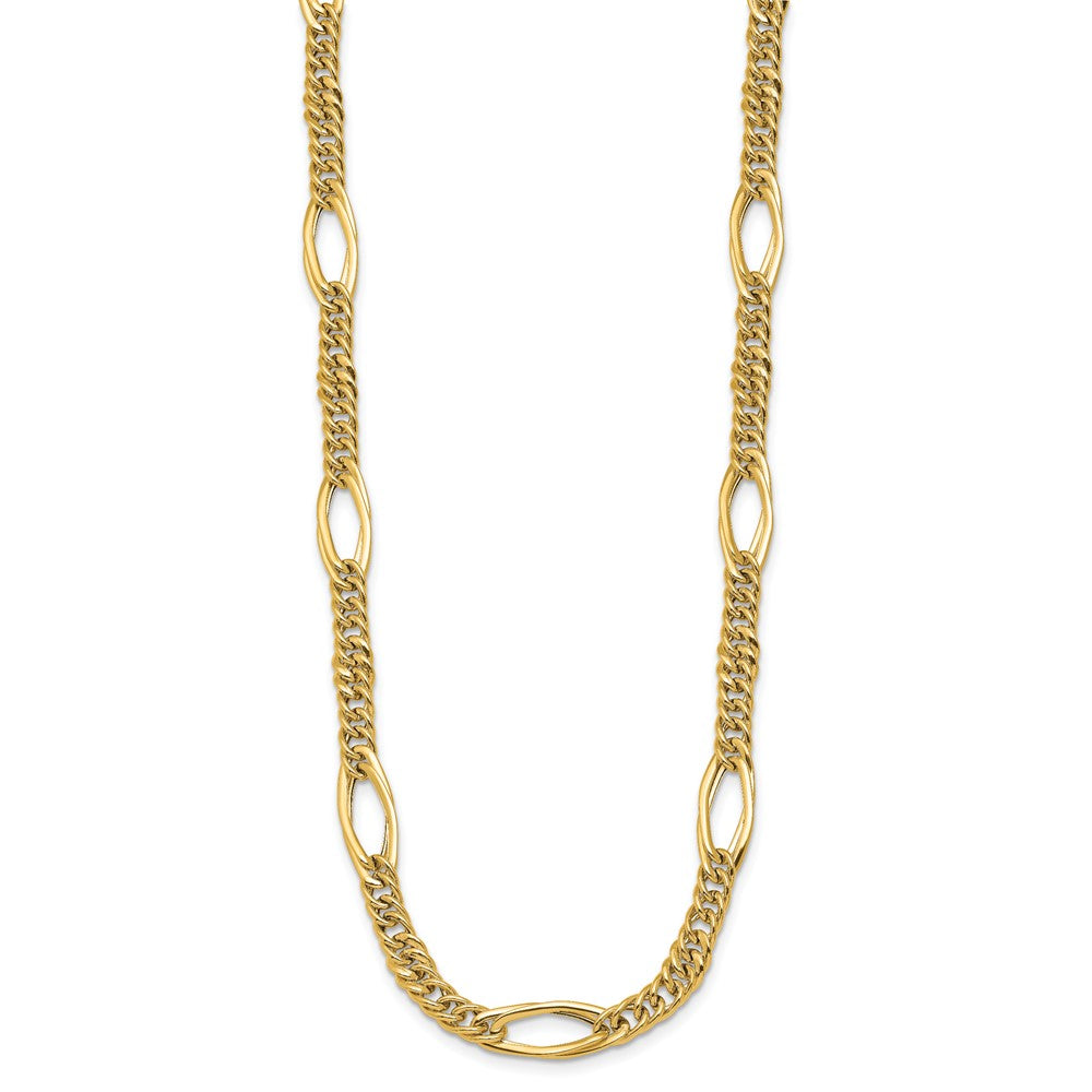 14K Yellow Gold Polished Fancy Link Necklace