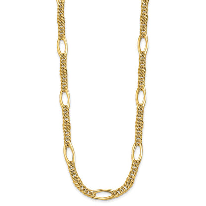 14K Yellow Gold Polished Fancy Link Necklace