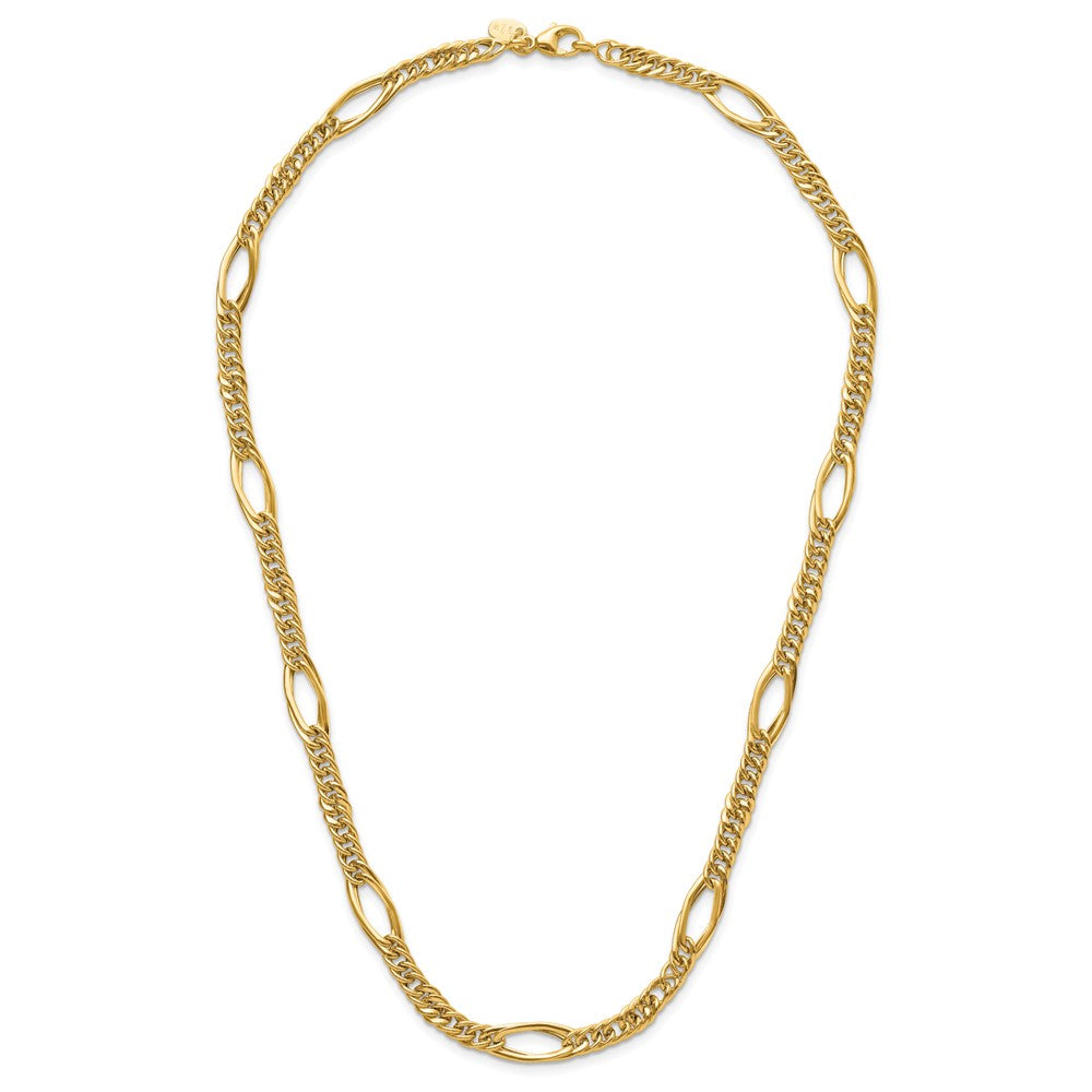14K Yellow Gold Polished Fancy Link Necklace