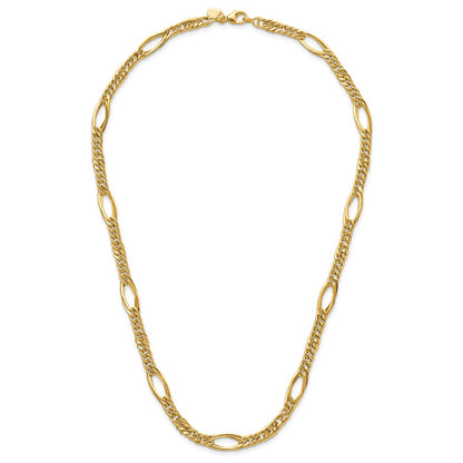14K Yellow Gold Polished Fancy Link Necklace