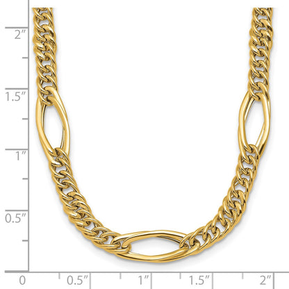 14K Yellow Gold Polished Fancy Link Necklace