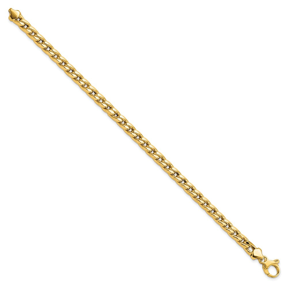 14K Yellow Gold Polished Curb Bracelet