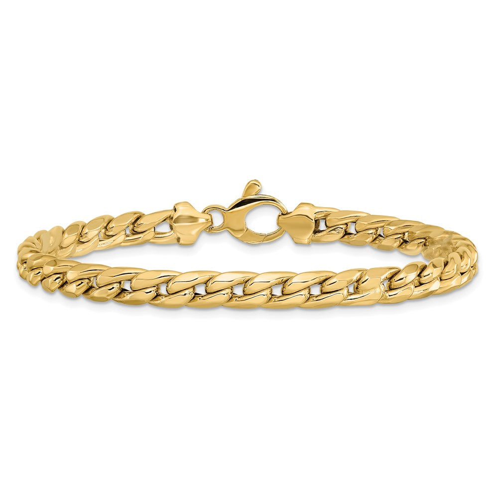 14K Yellow Gold Polished Curb Bracelet
