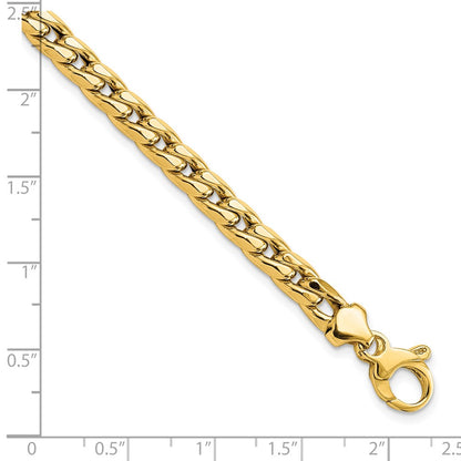 14K Yellow Gold Polished Curb Bracelet