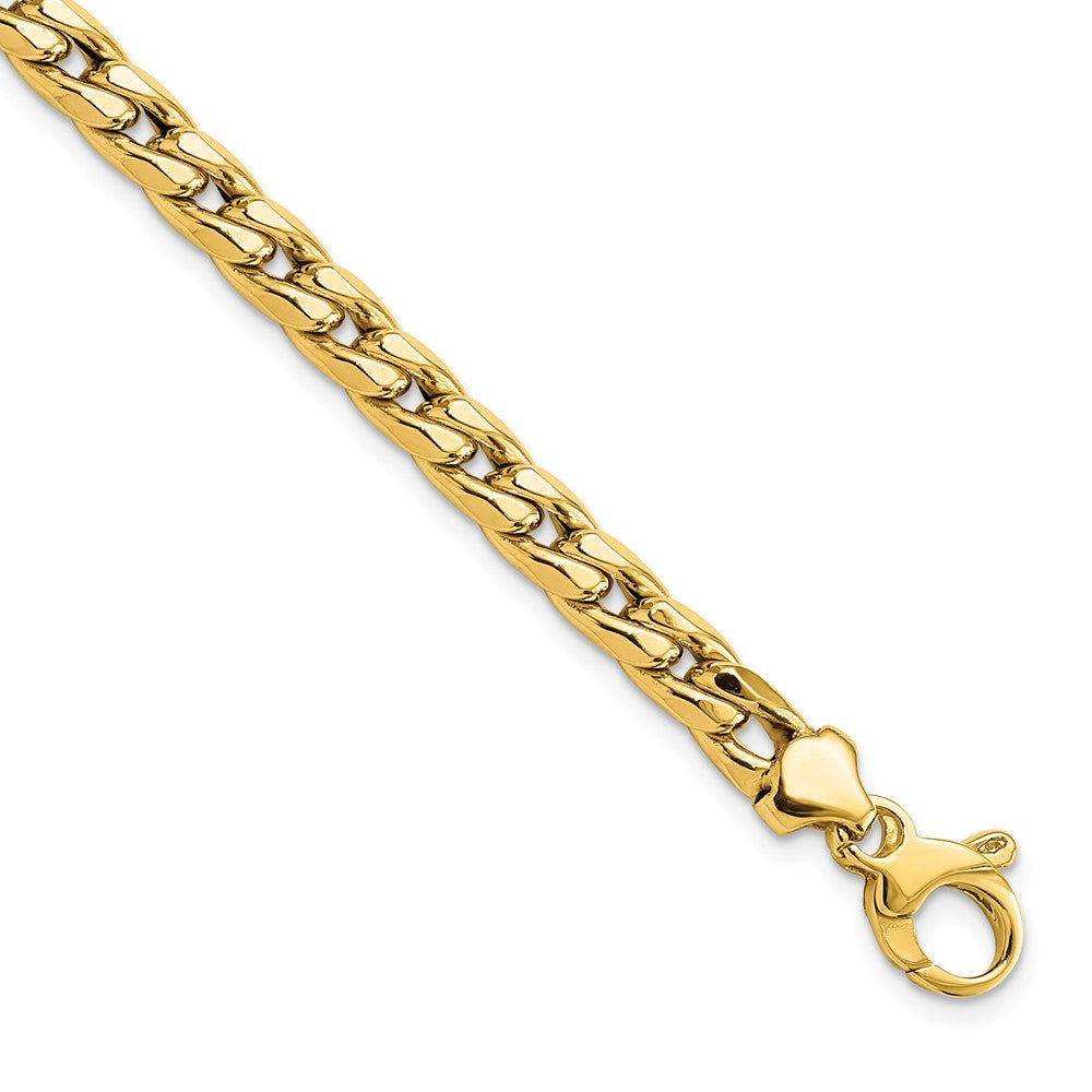 14K Yellow Gold Polished Curb Bracelet