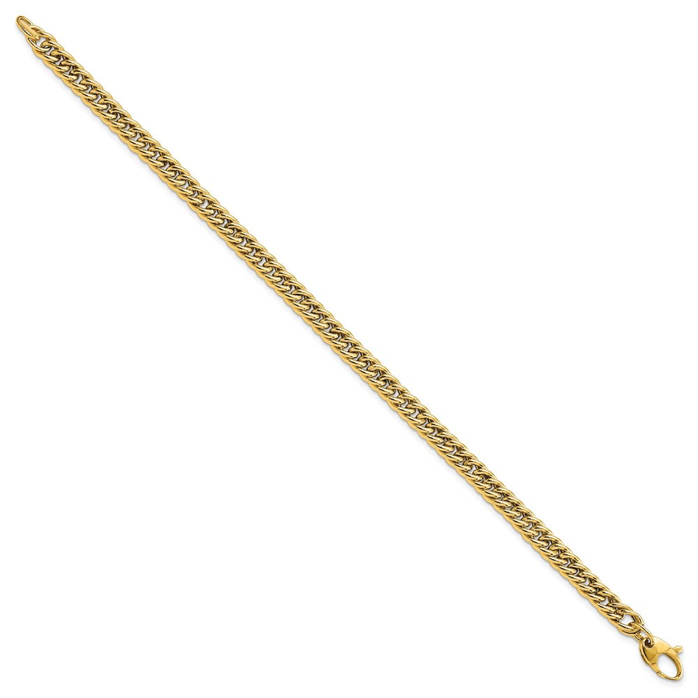 14K Yellow Gold Polished Curb Link Bracelet