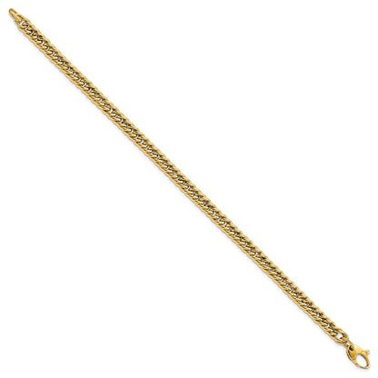 14K Yellow Gold Polished Curb Link Bracelet