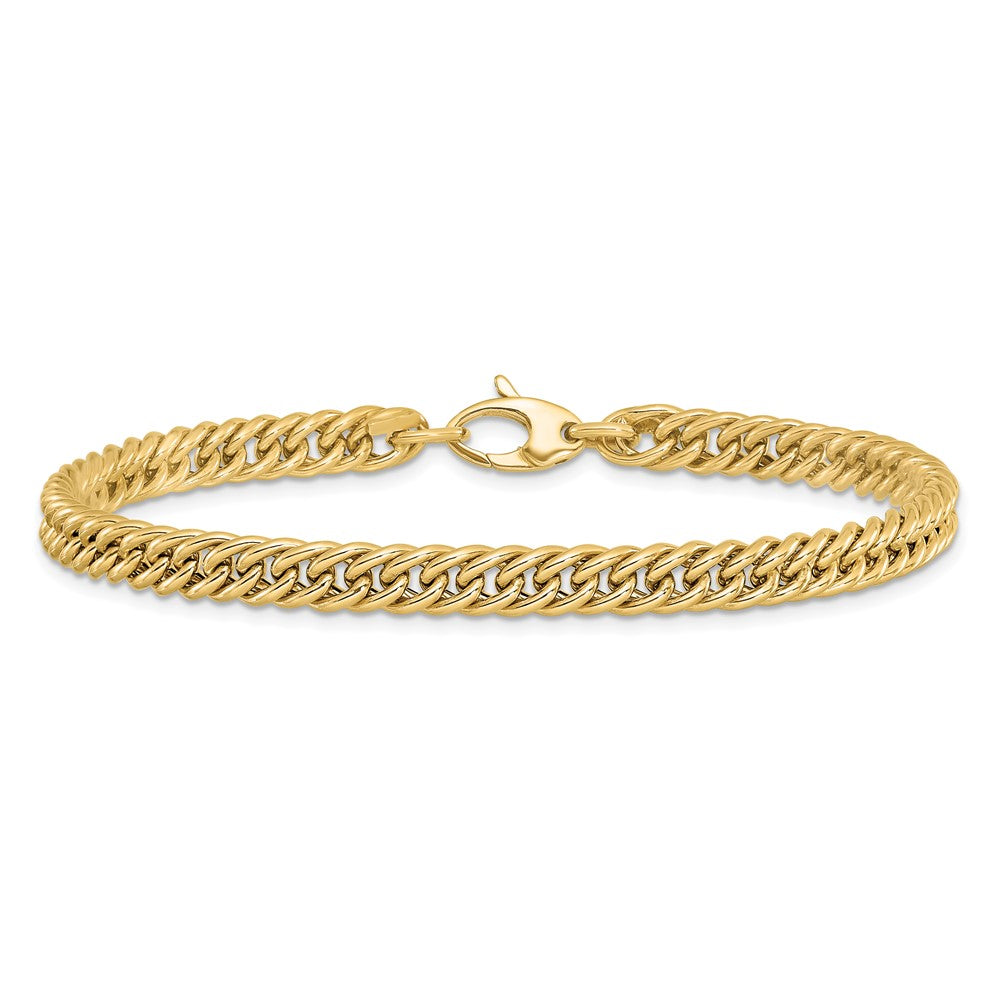 14K Yellow Gold Polished Curb Link Bracelet