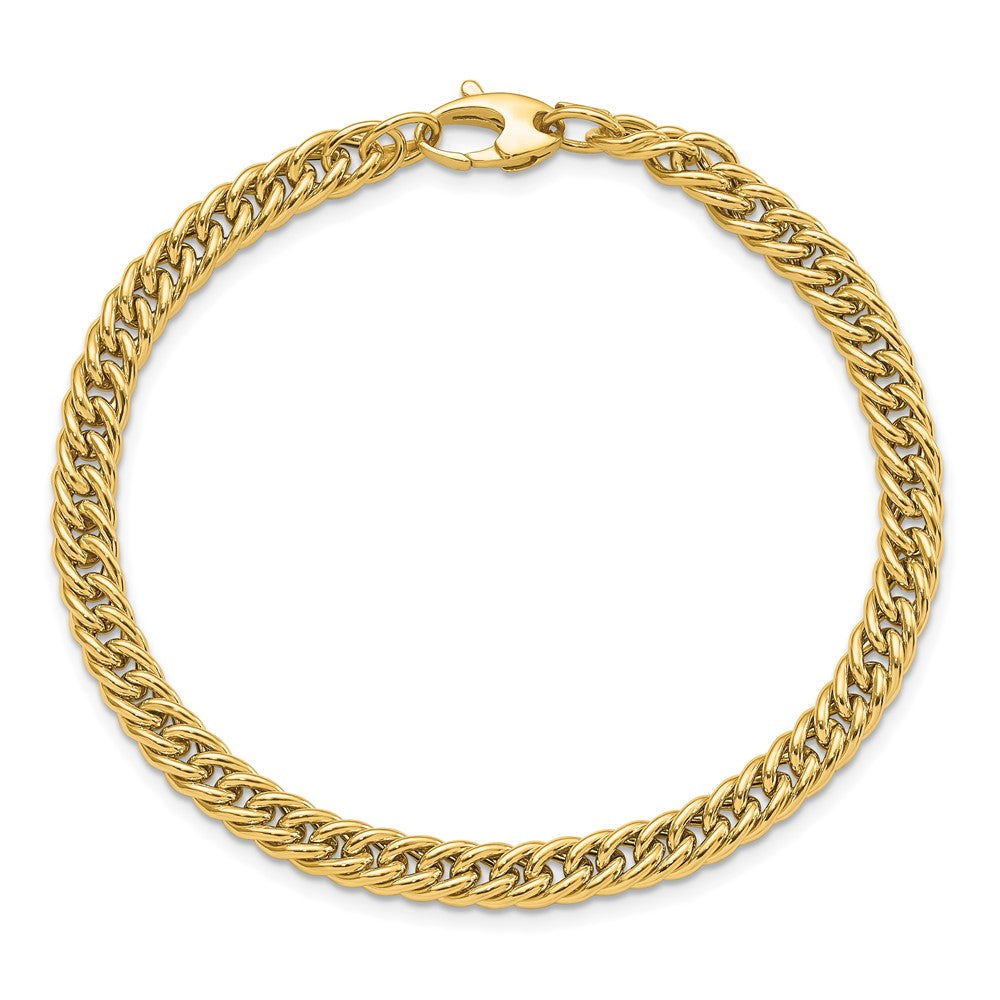 14K Yellow Gold Polished Curb Link Bracelet