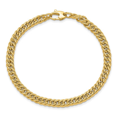 14K Yellow Gold Polished Curb Link Bracelet