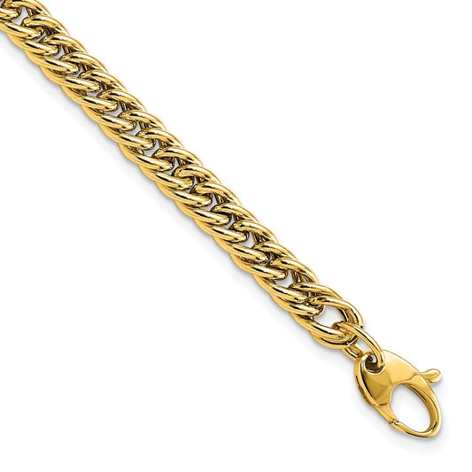 14K Yellow Gold Polished Curb Link Bracelet