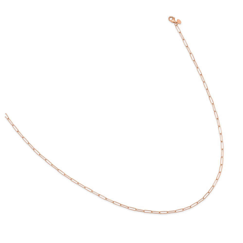 14K Rose Gold Polished Fancy Link Necklace